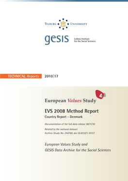European Values Study 2008, 4Th Wave, Denmark
