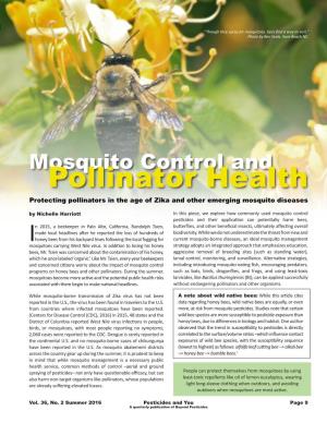 Mosquito Control and Pollinator Health