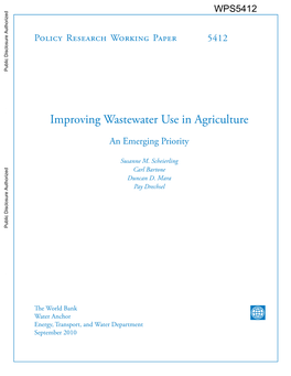 Improving Wastewater Use in Agriculture
