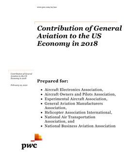General Aviation's Contribution to the US Economy