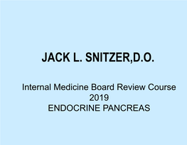 Jack L. Snitzer,D.O