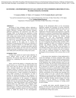 Economic and Performance Evaluation of Two Oxidising Biocides in Sea-Water Cooling Systems