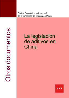 La Legislación De Aditivos En China Otros Documentos Otros