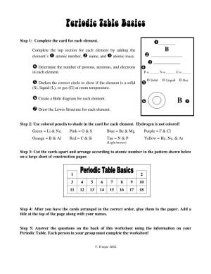 Periodic Table Basics 1