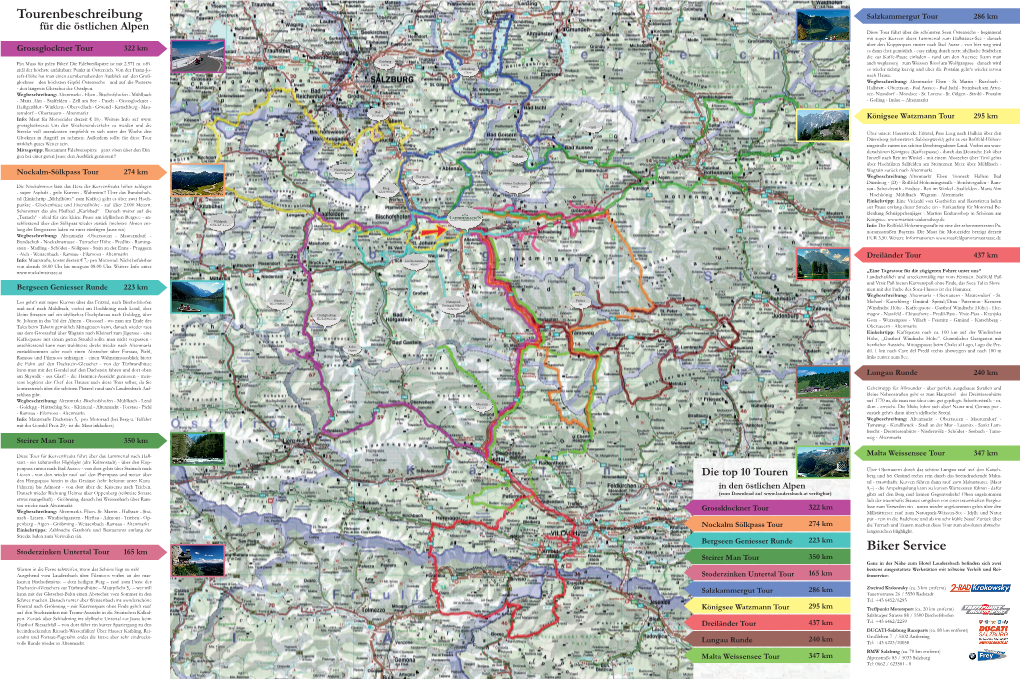 Biker Service Tourenbeschreibung