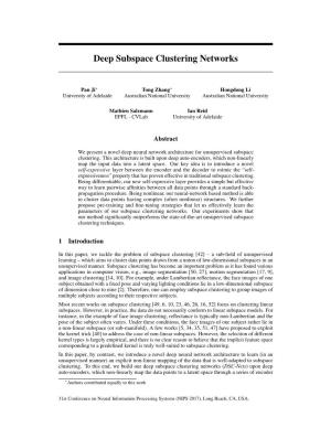 Deep Subspace Clustering Networks