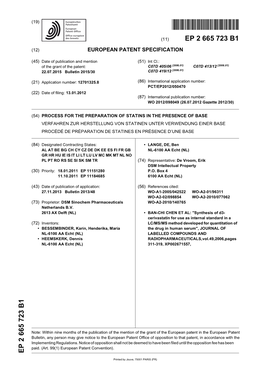 Process for the Preparation of Statins in the Presence of Base