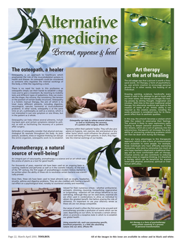 Art Therapy Or the Art of Healing the Osteopath, a Healer Aromatherapy