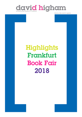 Highlights Frankfurt Book Fair 2018 Highlights