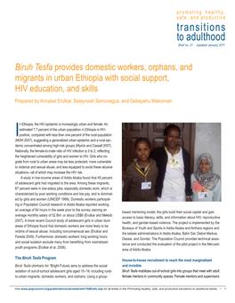 Biruh Tesfa Provides Domestic Workers, Orphans, and Migrants In
