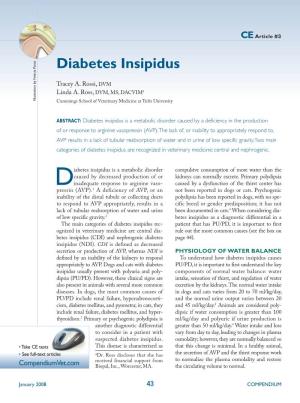 Diabetes Insipidus a I C E L E F Y B
