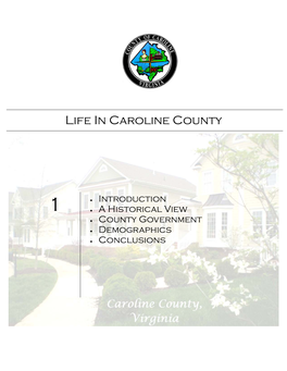 Chapter 1 Life in Caroline County (PDF)