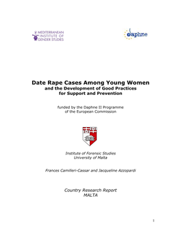 Date Rape Cases Among Young Women and the Development of Good Practices for Support and Prevention
