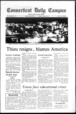 Thieu Resigns, Blames America