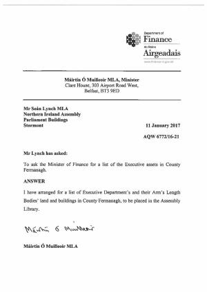 PO Minister's Letter