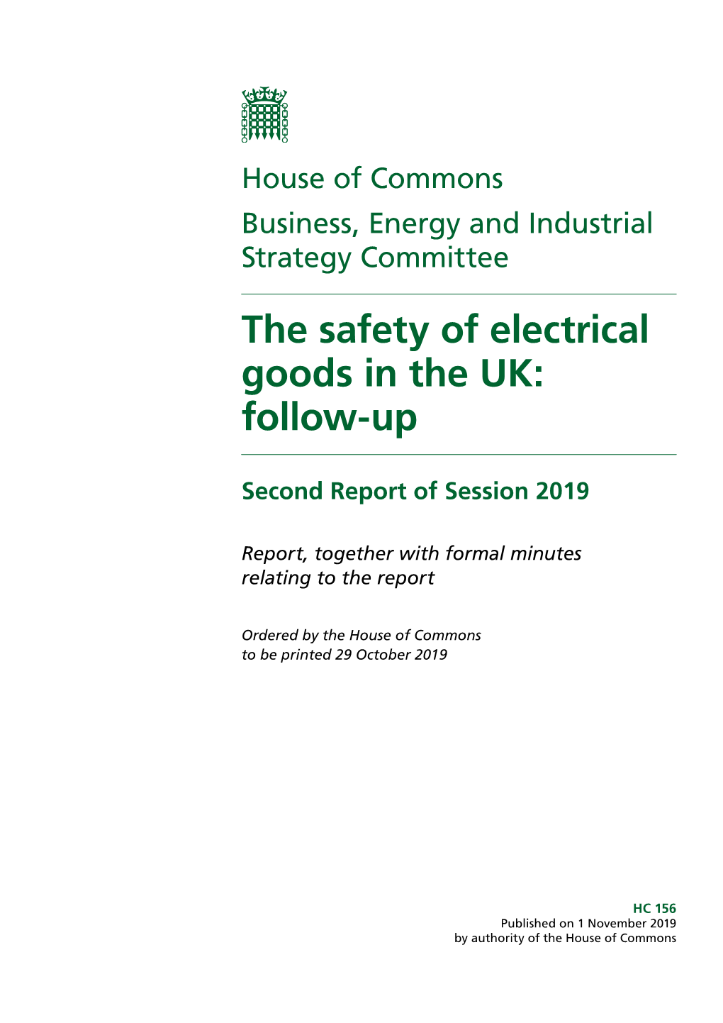 The Safety of Electrical Goods in the UK Follow-Up