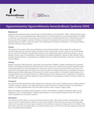 Hyperammonemia, Hyperornithinemia