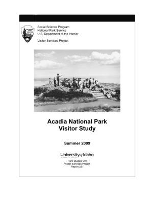 Acadia National Park Visitor Study