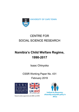 Namibia's Child Welfare Regime, 1990-2017