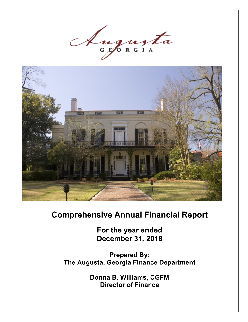 2018 Comprehensive Annual Financial Report