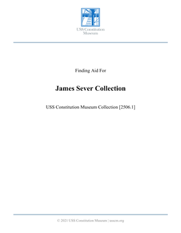 View the James Sever Collection Finding Aid Here