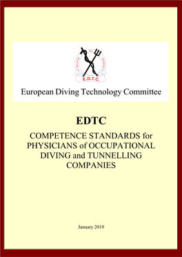 European Diving Technology Committee COMPETENCE