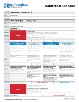 Conference Schedule