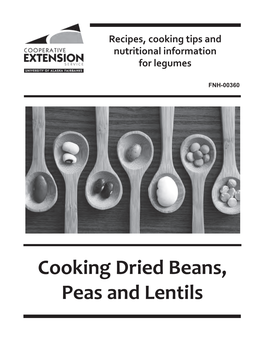 Cooking Dried Beans, Peas and Lentils the WIC Program