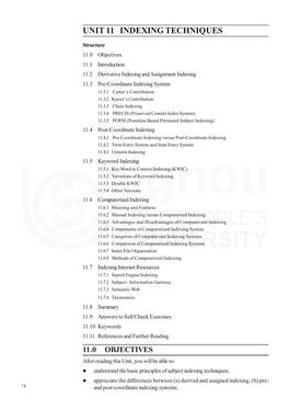 Unit 11 Indexing Techniques