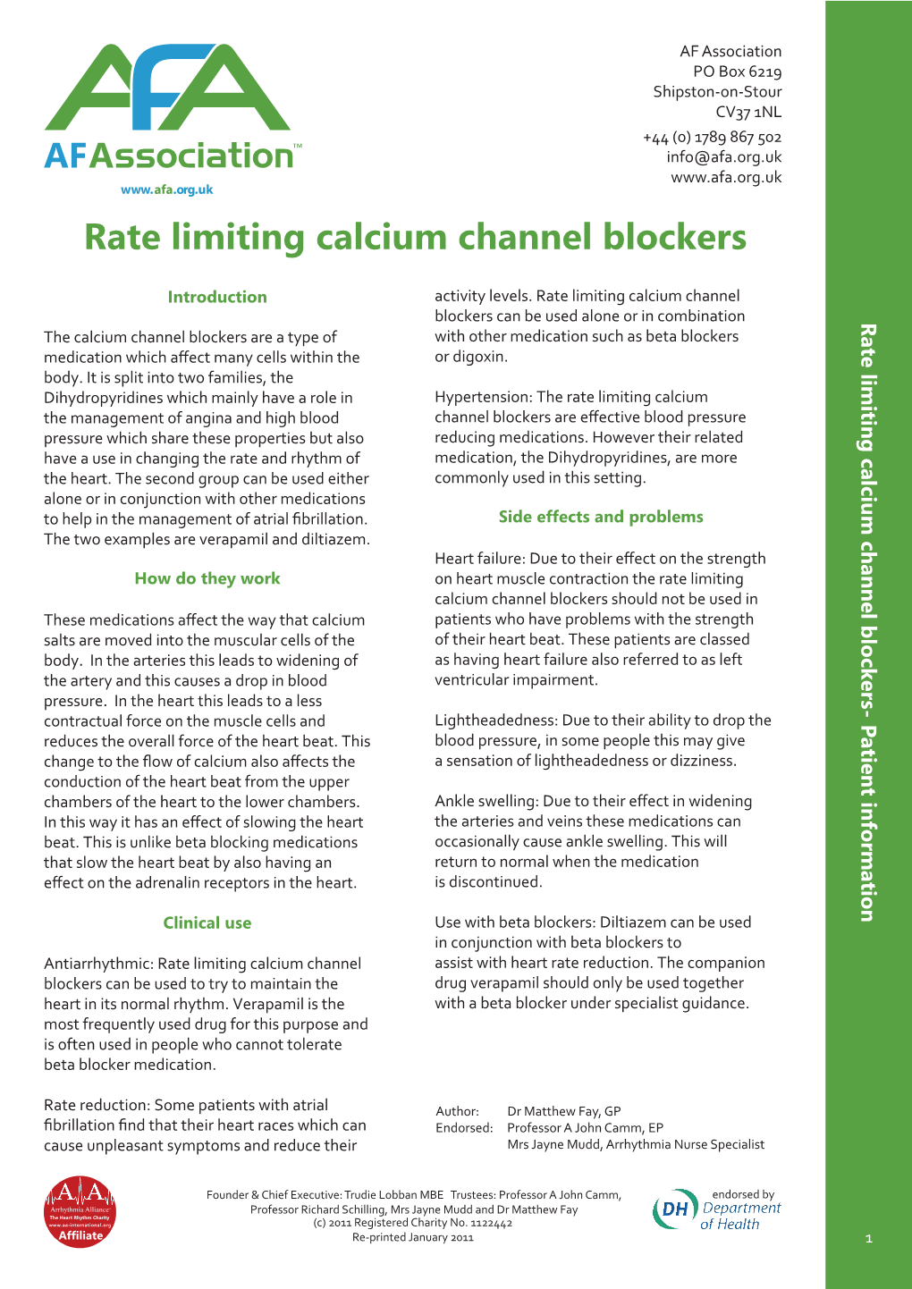 Rate Limiting Calcium Channel Blockers (160203)