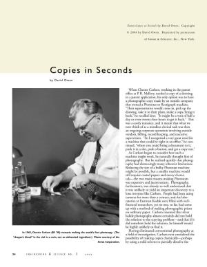 Copies in Seconds by David Owen