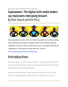 Superpowers: the Digital Skills Media Leaders Say Newsrooms Need Going Forward by Mark Stencel and Kim Perry
