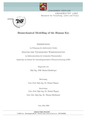 Biomechanical Modelling of the Human Eye