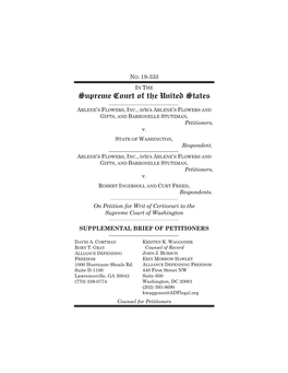 Supplemental Brief of Petitioners