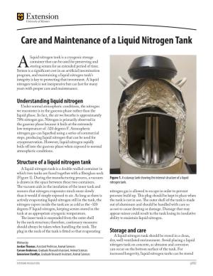 Care and Maintenance of a Liquid Nitrogen Tank