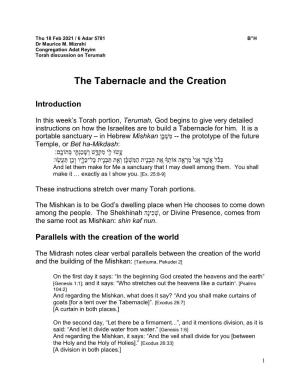 The Tabernacle and the Creation (Terumah)