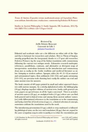 Aestimatio: Critical Reviews in the History of Science