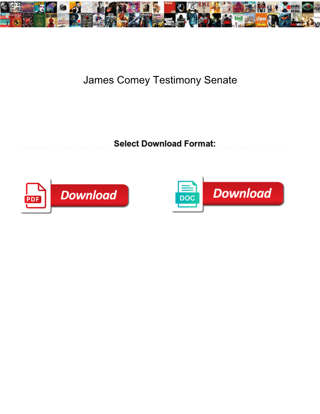 James Comey Testimony Senate