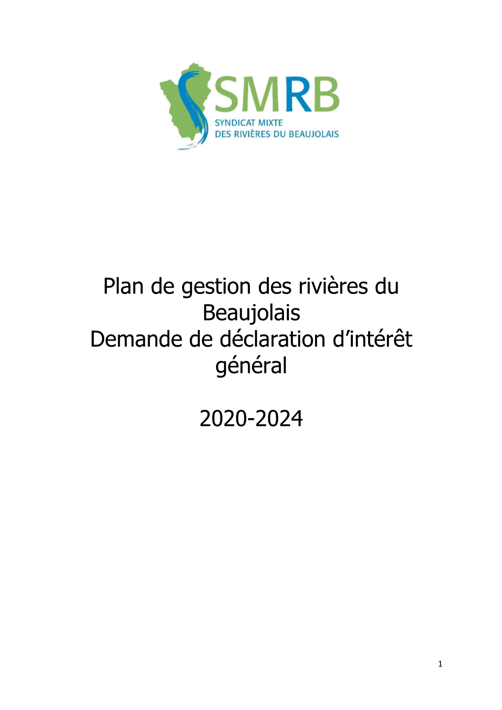 Plan De Gestion Des Rivières Du Beaujolais Demande De Déclaration D’Intérêt Général