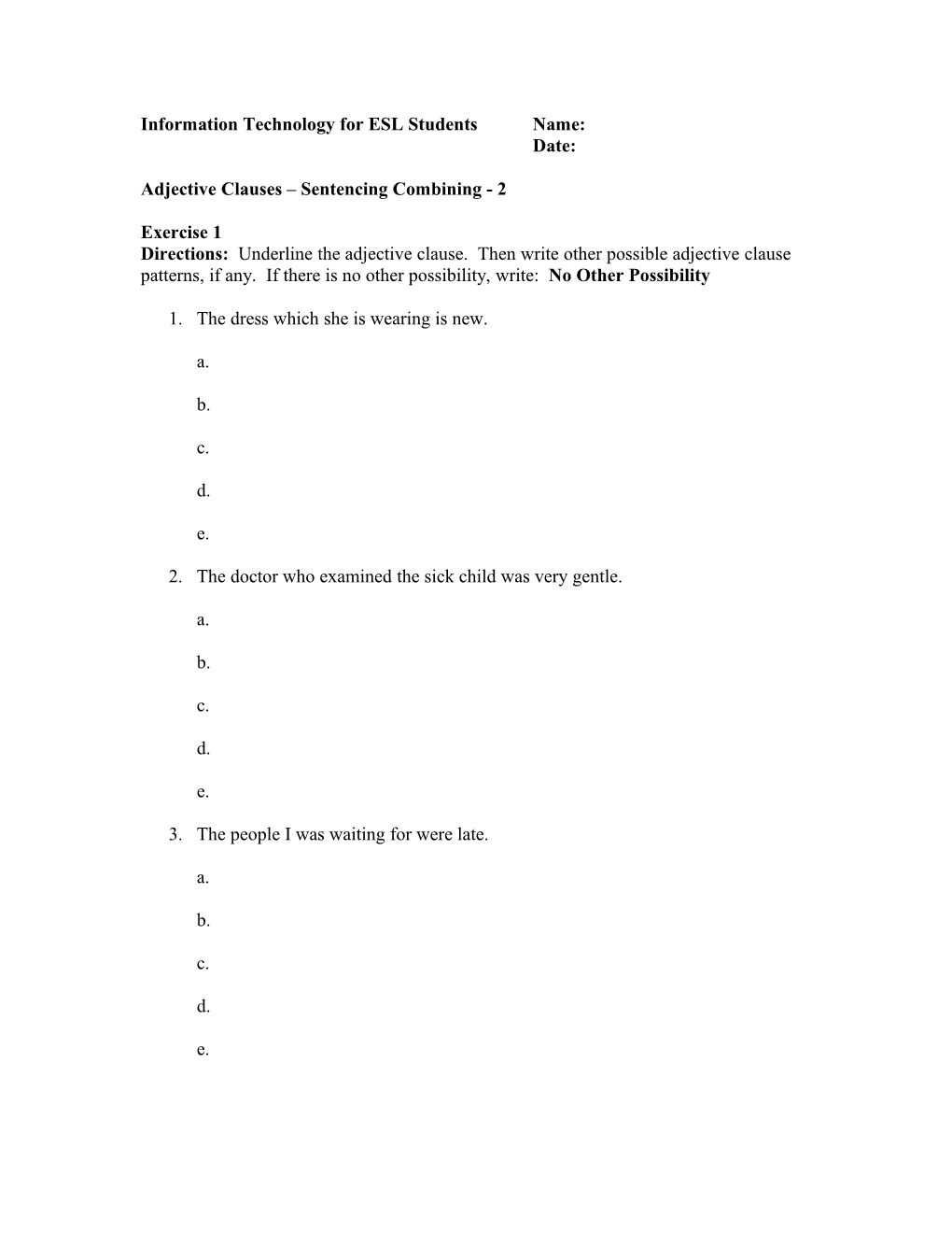 Information Technology for ESL Students