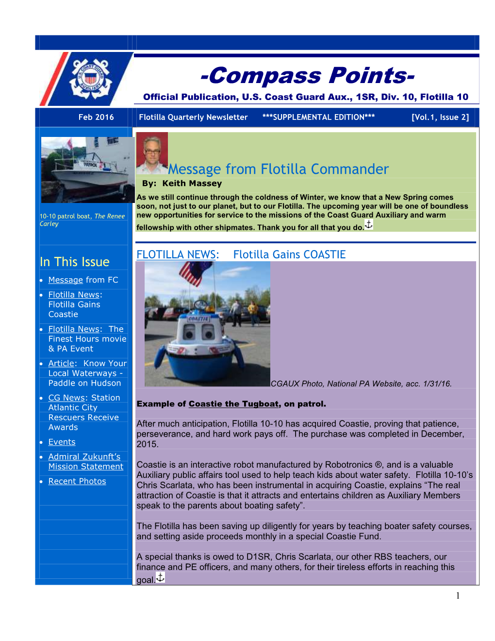 Compass Points- Official Publication, U.S
