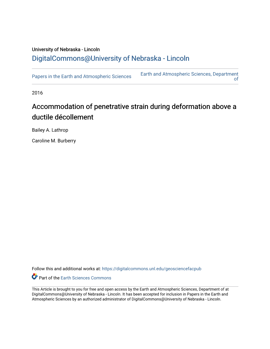 Accommodation of Penetrative Strain During Deformation Above a Ductile Décollement