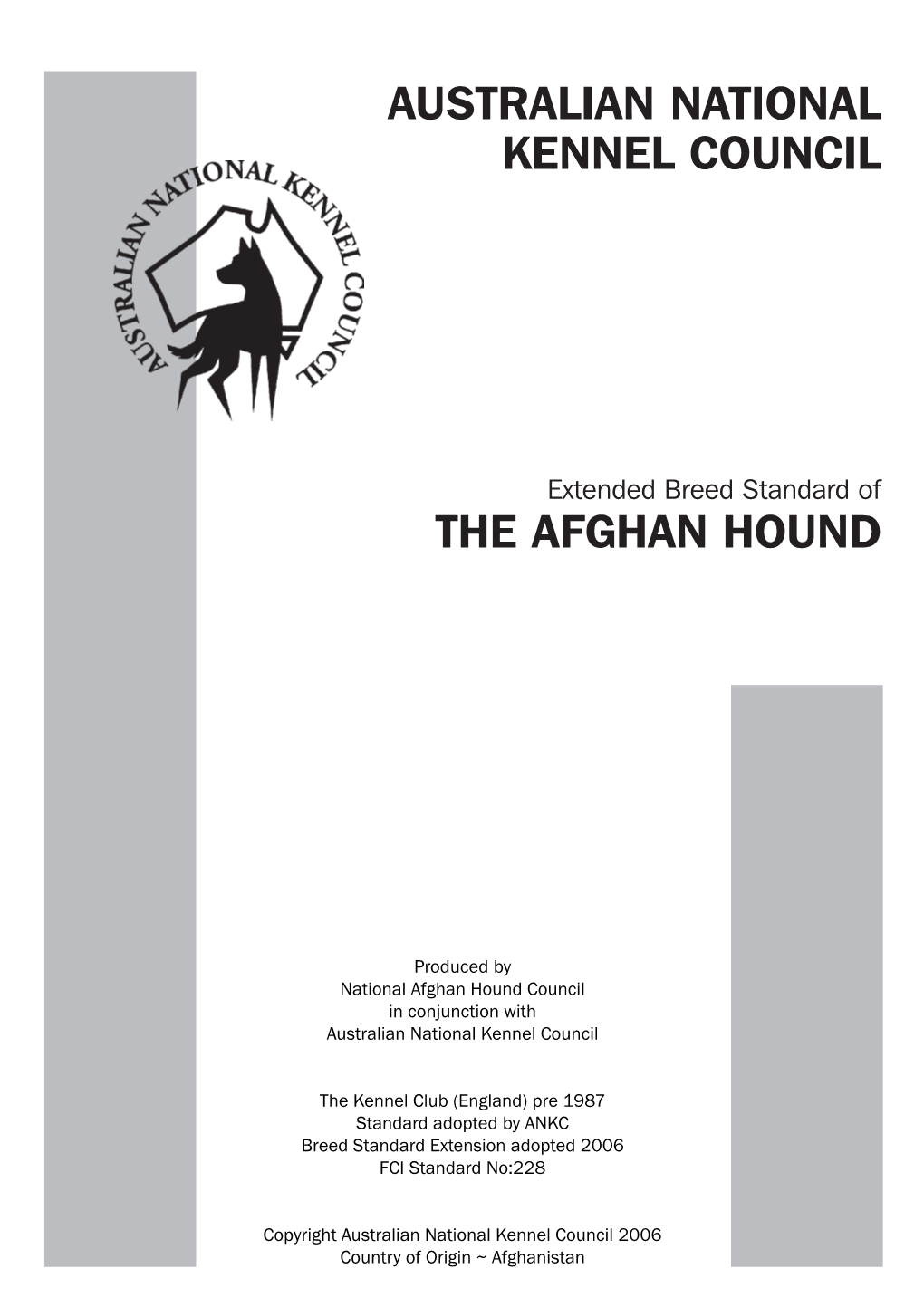 Extended Breed Standard of the AFGHAN HOUND