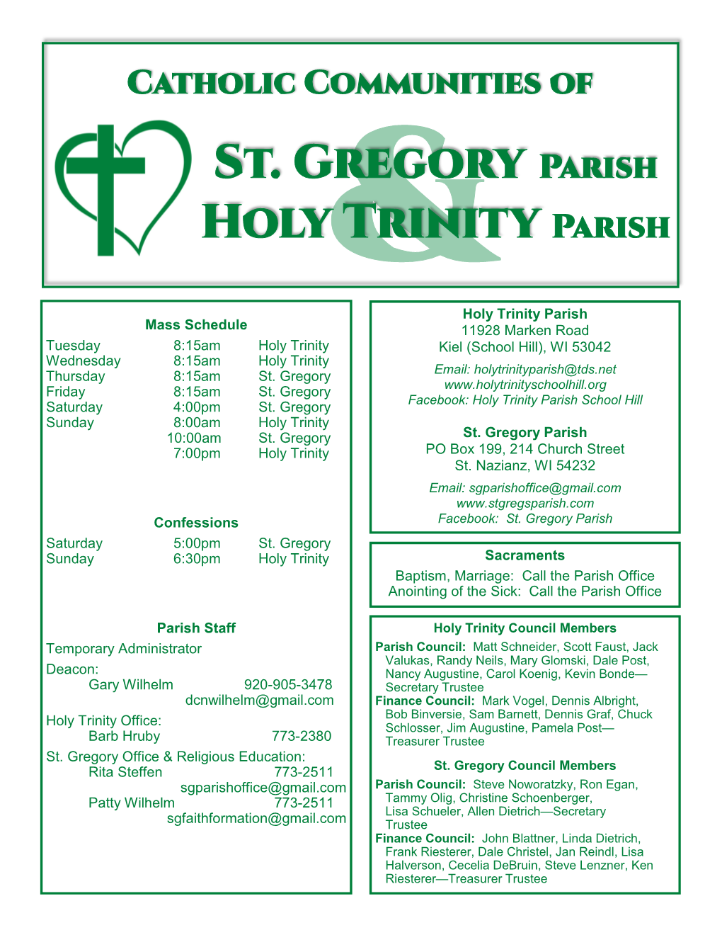 St. Gregory Parish Holy Trinity Parish