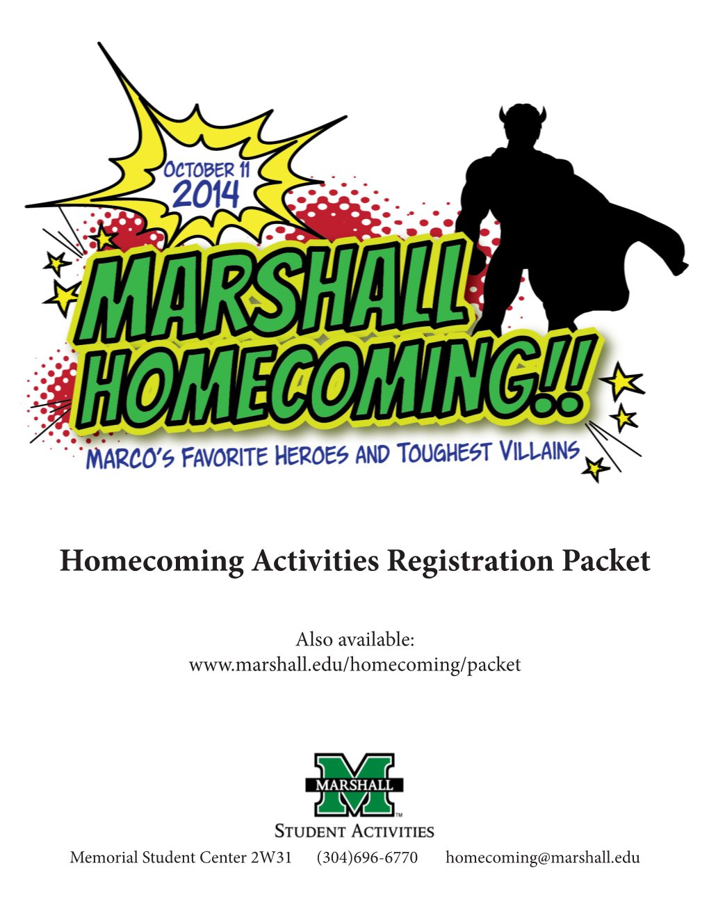 Homecoming Activities Registration Packet