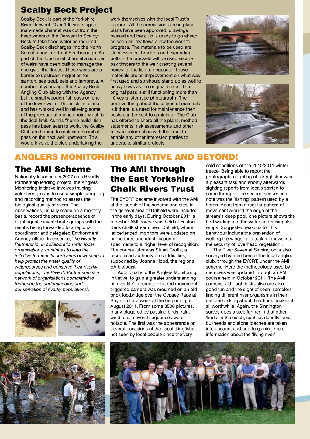 Scalby Beck Project the AMI Scheme Anglers Monitoring Initiative and Beyond!