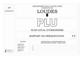 Plu De Loudes – Rapport De Presentation – M Ars 2 0 1 3