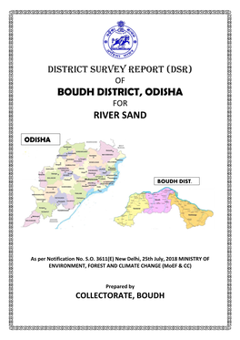 Boudh District, Odisha River Sand