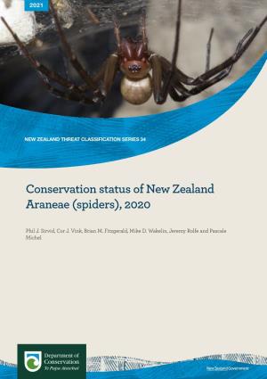 Conservation Status of New Zealand Araneae (Spiders), 2020