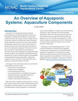 An Overview of Aquaponic Systems: Aquaculture Components D